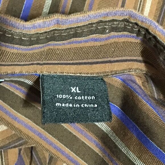 Sean John Original Fit Brown Button Up Shirt XL - Picture 5 of 6